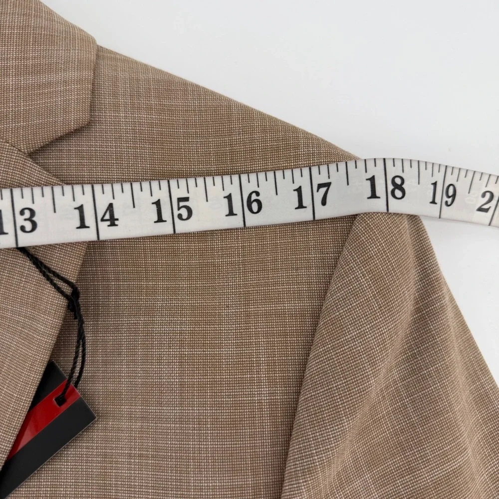 J. Ferrar Blazer Mens 40 Reg Brown Slim Fit Sport Coat Single Button Textured